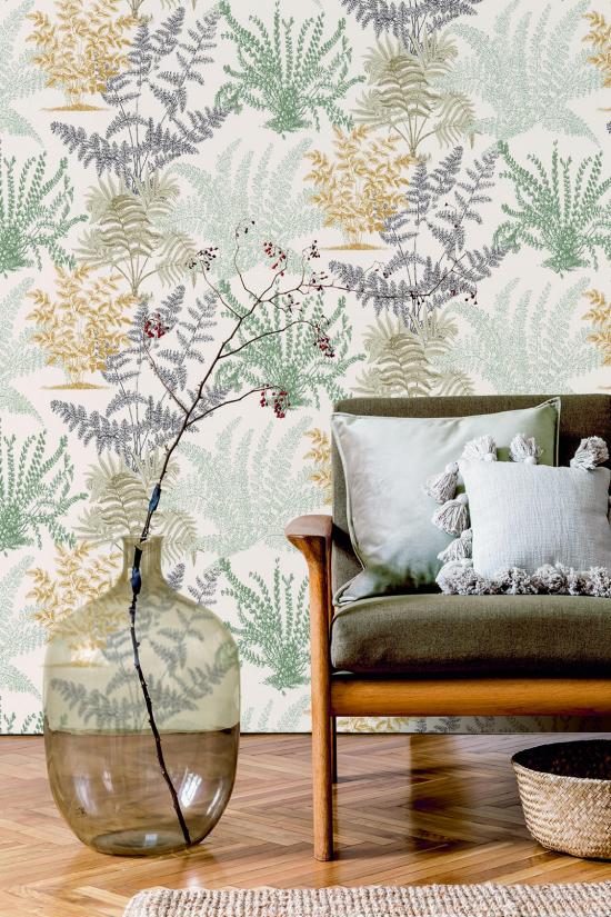 Feuilles gris-or