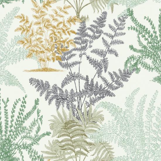 Agrandir -  PAPIER PEINT FEUILLES GRIS-OR A57101