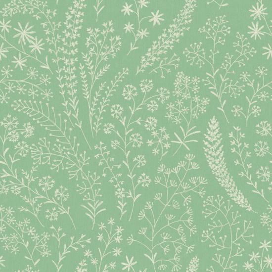 Agrandir - PAPIER PEINT FLEUR FOND VERT A58702