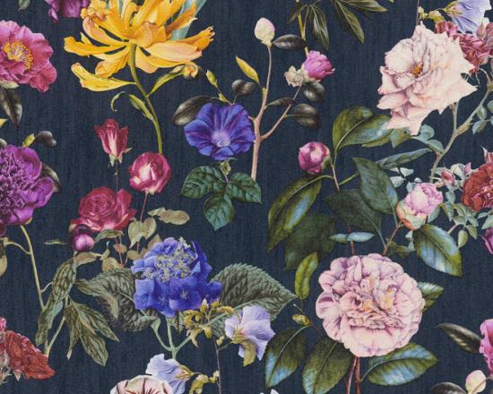 Agrandir - Papier peint lutère fleuri multicolore 37336-4_1
