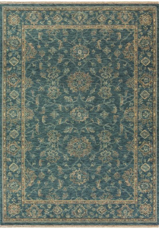 Agrandir - TAPIS OSTA DJOBIE BLEU-DORé 45-22 501