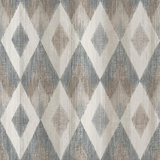 Agrandir - PAPIER PEINT LOSANGES MARRON-BLEU L96118