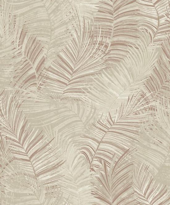 Agrandir - PAPIER PEINT FEUILLAGE ROSE ET BLANC L93405