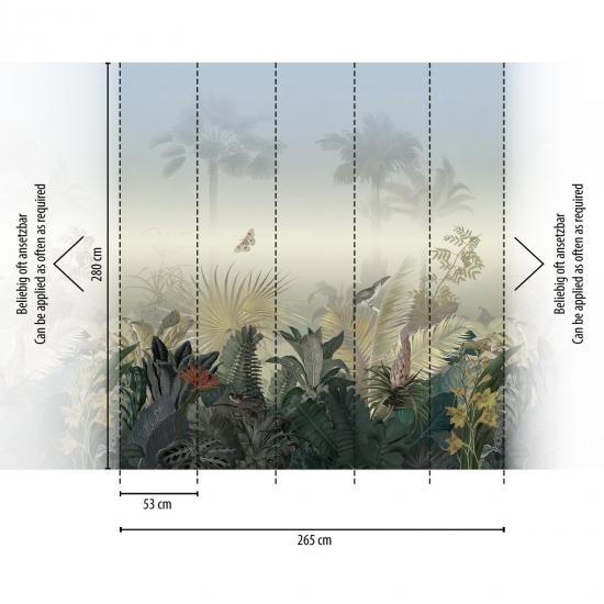 Agrandir - PANORAMIQUE FEUILLAGE ESTOMPé AVEC PAPILLONS 392701